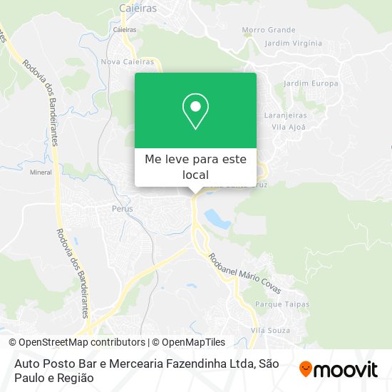 Auto Posto Bar e Mercearia Fazendinha Ltda mapa
