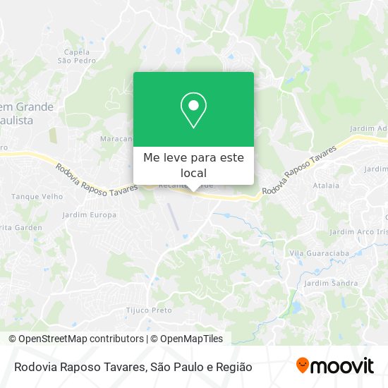 Rodovia Raposo Tavares mapa