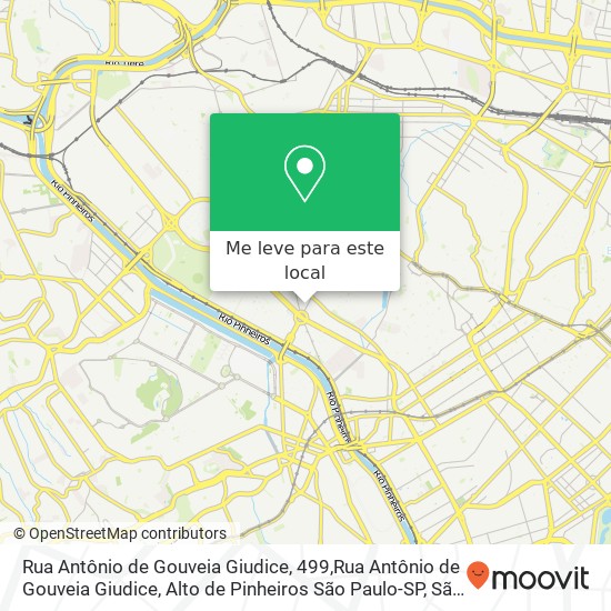 Rua Antônio de Gouveia Giudice, 499,Rua Antônio de Gouveia Giudice, Alto de Pinheiros São Paulo-SP mapa