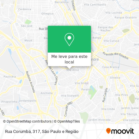 Rua Corumbá, 317 mapa