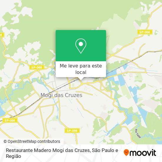Restaurante Madero Mogi das Cruzes mapa