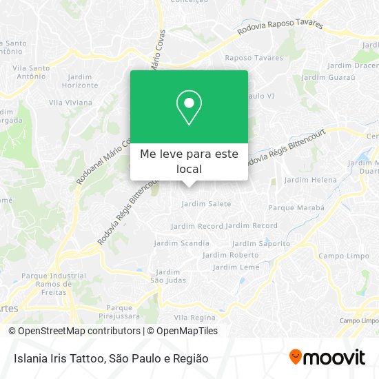 Islania Iris Tattoo mapa