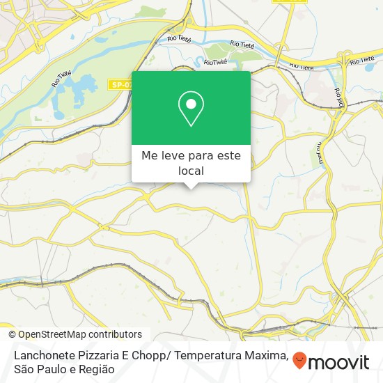 Lanchonete Pizzaria E Chopp/ Temperatura Maxima, Rua Ponte Rasa, 72 Ponte Rasa São Paulo-SP 03896-000 mapa