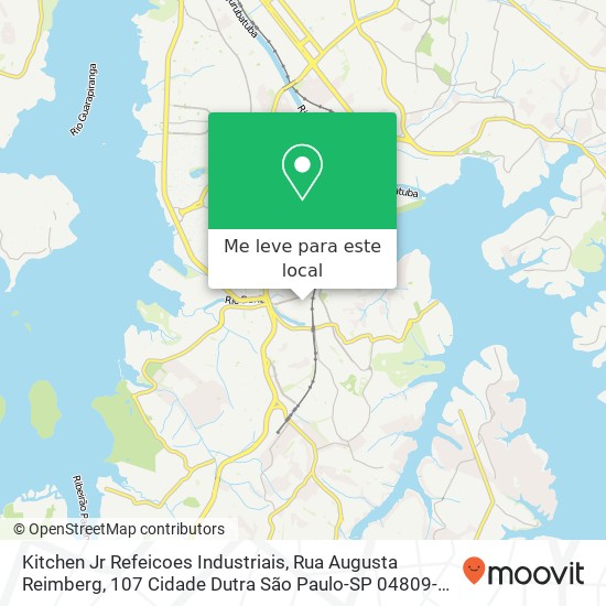 Kitchen Jr Refeicoes Industriais, Rua Augusta Reimberg, 107 Cidade Dutra São Paulo-SP 04809-140 mapa