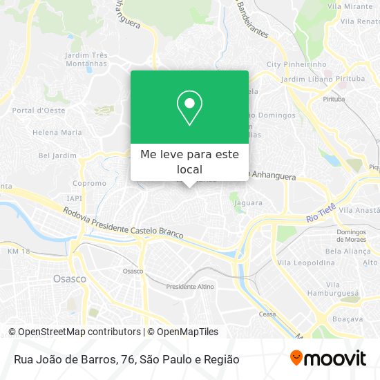 Rua João de Barros, 76 mapa
