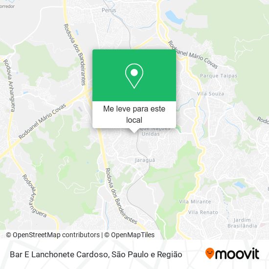 Bar E Lanchonete Cardoso mapa
