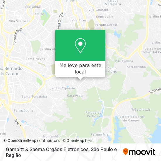 Gambitt & Saema Órgãos Eletrônicos mapa