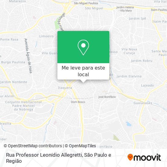 Rua Professor Leonídio Allegretti mapa