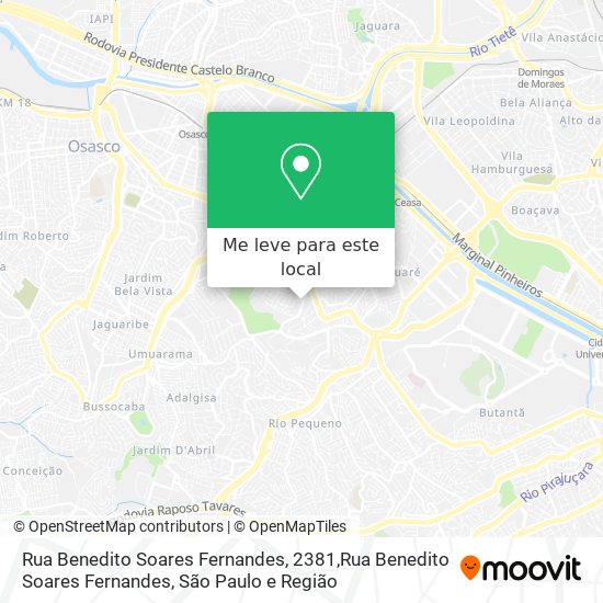 Rua Benedito Soares Fernandes, 2381,Rua Benedito Soares Fernandes mapa