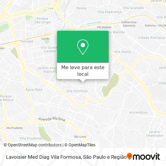 Lavoisier Med Diag Vila Formosa mapa