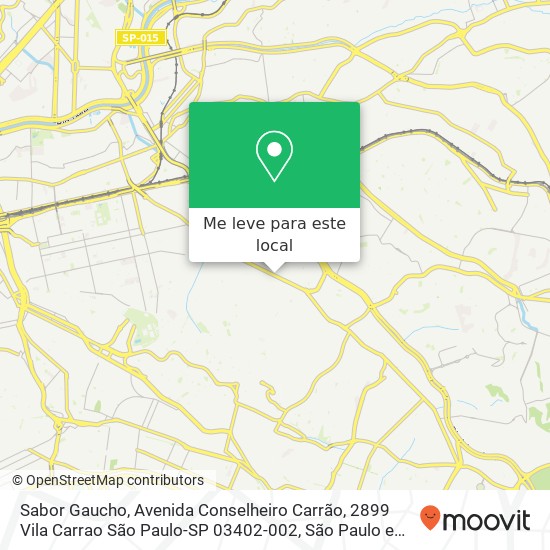 Sabor Gaucho, Avenida Conselheiro Carrão, 2899 Vila Carrao São Paulo-SP 03402-002 mapa