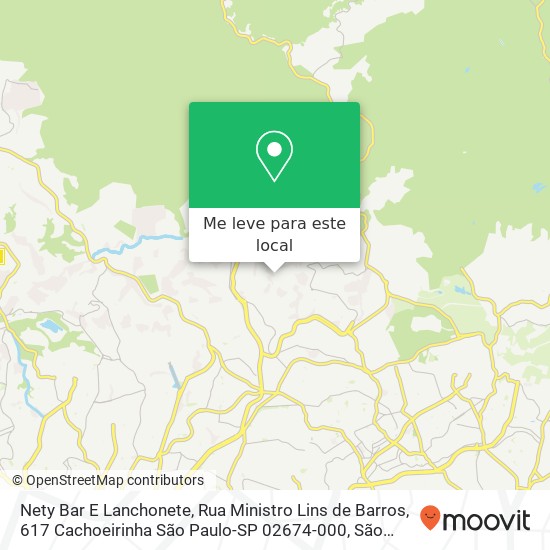Nety Bar E Lanchonete, Rua Ministro Lins de Barros, 617 Cachoeirinha São Paulo-SP 02674-000 mapa