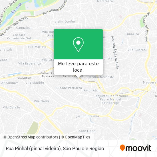 Rua Pinhal (pinhal videira) mapa