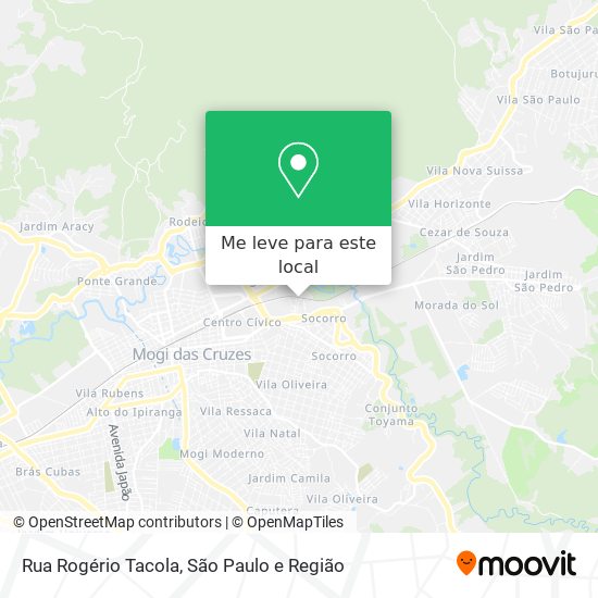 Rua Rogério Tacola mapa