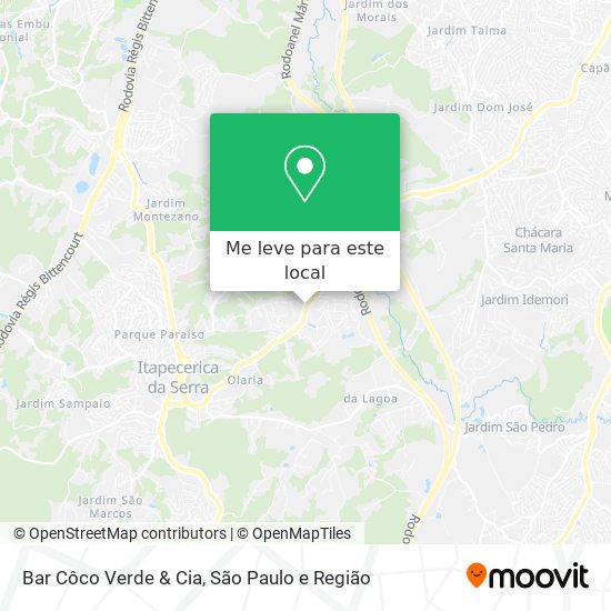 Bar Côco Verde & Cia mapa