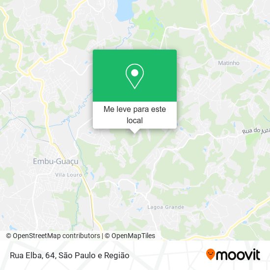 Rua Elba, 64, Embu-Guaçu-SP mapa