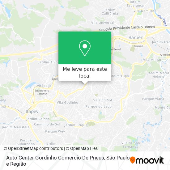 Auto Center Gordinho Comercio De Pneus mapa