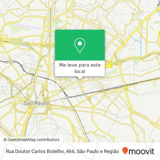 Rua Doutor Carlos Botelho, 466, Belém São Paulo-SP mapa
