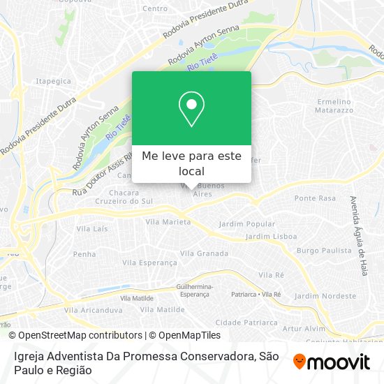 Igreja Adventista Da Promessa Conservadora mapa