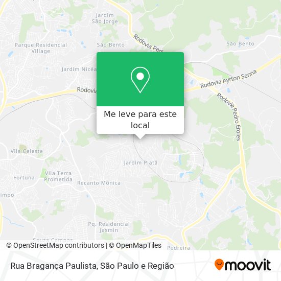 Rua Bragança Paulista mapa