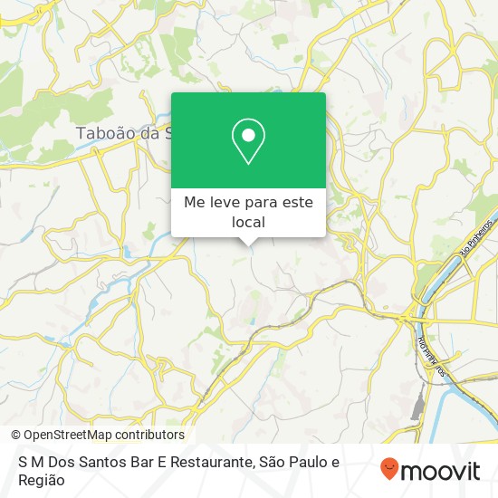 S M Dos Santos Bar E Restaurante, Rua Professora Nina Stocco, 897 Campo Limpo São Paulo-SP 05767-001 mapa