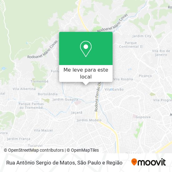 Rua Antônio Sergio de Matos mapa