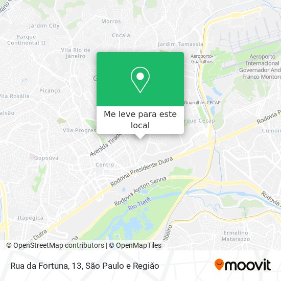 Rua da Fortuna, 13 mapa