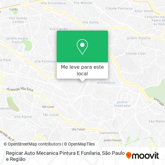 Regicar Auto Mecanica Pintura E Funilaria mapa