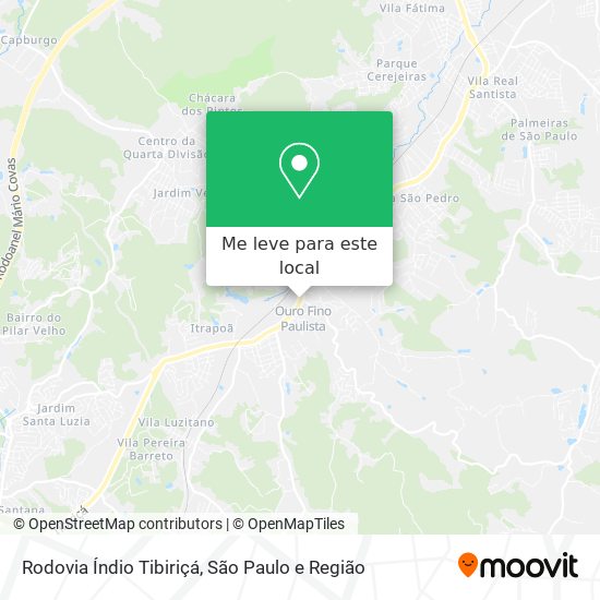 Rodovia Índio Tibiriçá mapa