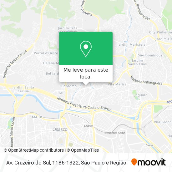 Av. Cruzeiro do Sul, 1186-1322 mapa