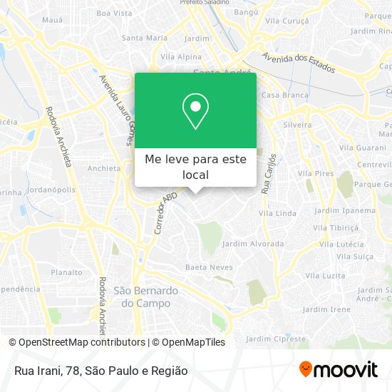 Rua Irani, 78 mapa