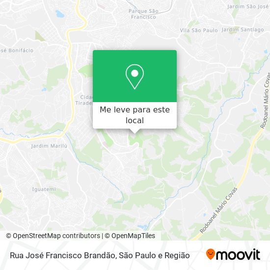 Rua José Francisco Brandão mapa