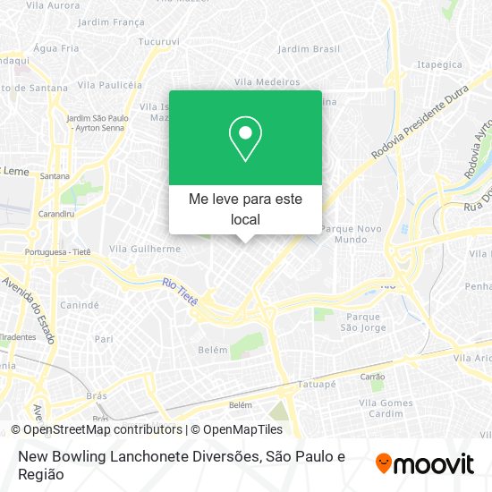 New Bowling Lanchonete Diversões mapa