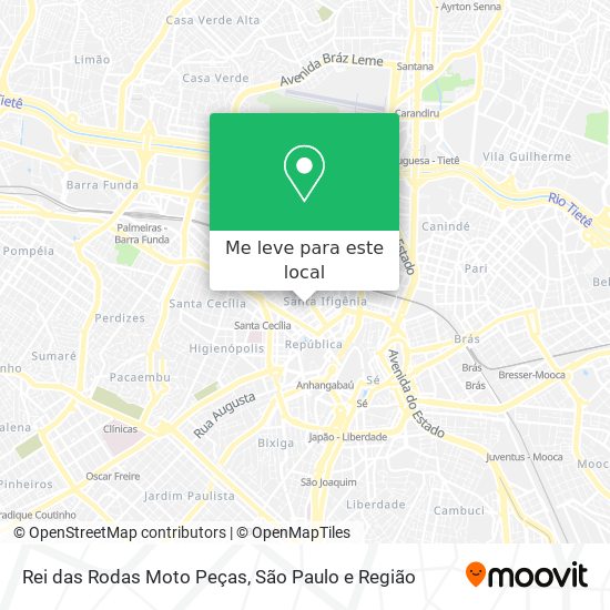 Rei das Rodas Moto Peças mapa