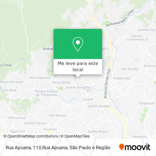 Rua Apuana, 110,Rua Apuana mapa