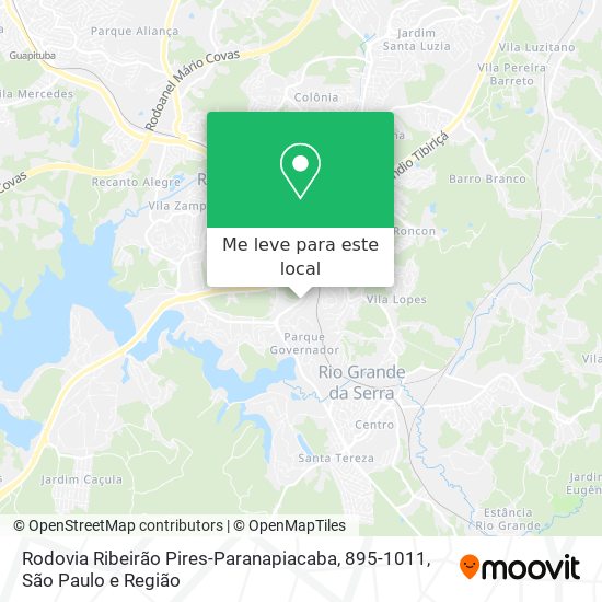 Rodovia Ribeirão Pires-Paranapiacaba, 895-1011 mapa