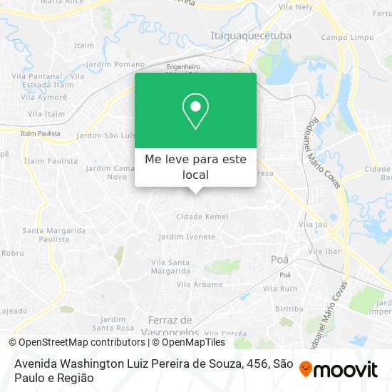 Avenida Washington Luiz Pereira de Souza, 456 mapa