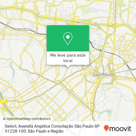 Select, Avenida Angélica Consolação São Paulo-SP 01228-100 mapa