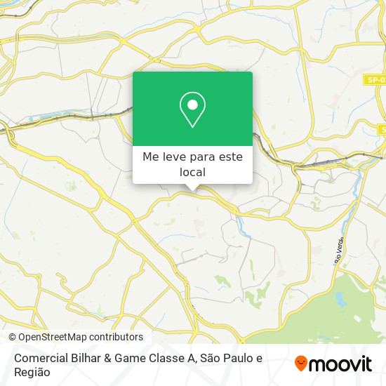 Comercial Bilhar & Game Classe A mapa