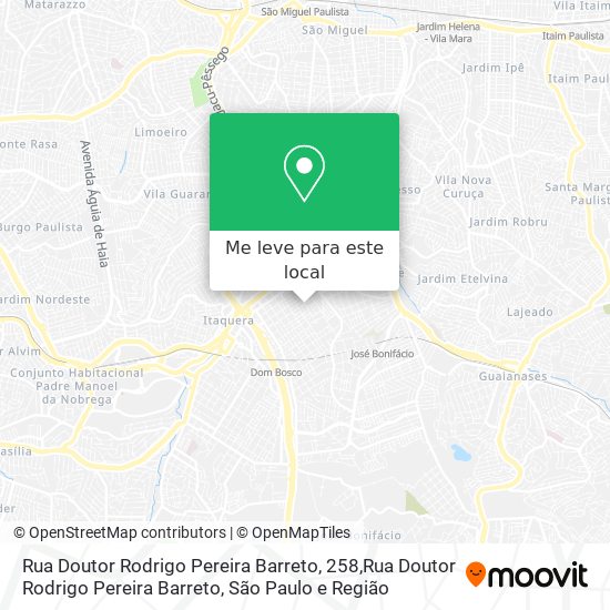 Rua Doutor Rodrigo Pereira Barreto, 258,Rua Doutor Rodrigo Pereira Barreto mapa