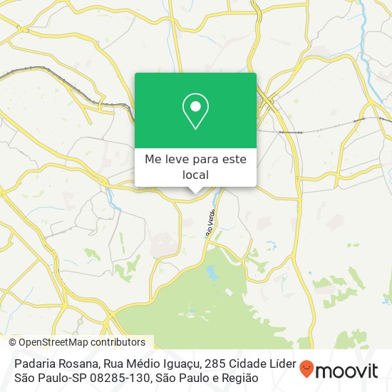 Padaria Rosana, Rua Médio Iguaçu, 285 Cidade Líder São Paulo-SP 08285-130 mapa
