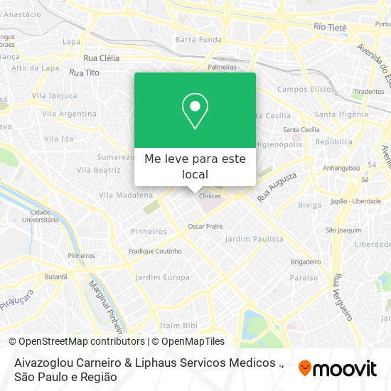 Aivazoglou Carneiro & Liphaus Servicos Medicos . mapa