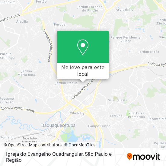 Igreja do Evangelho Quadrangular mapa