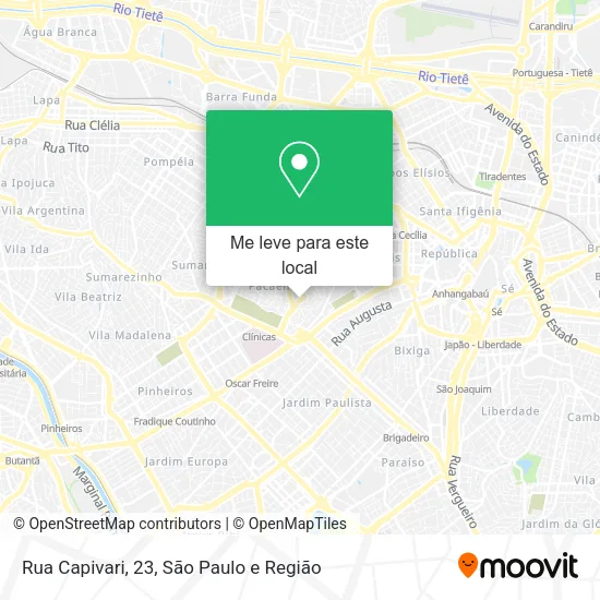 Rua Capivari, 23 mapa