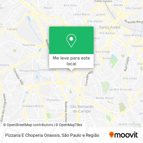 Pizzaria E Choperia Onassis mapa