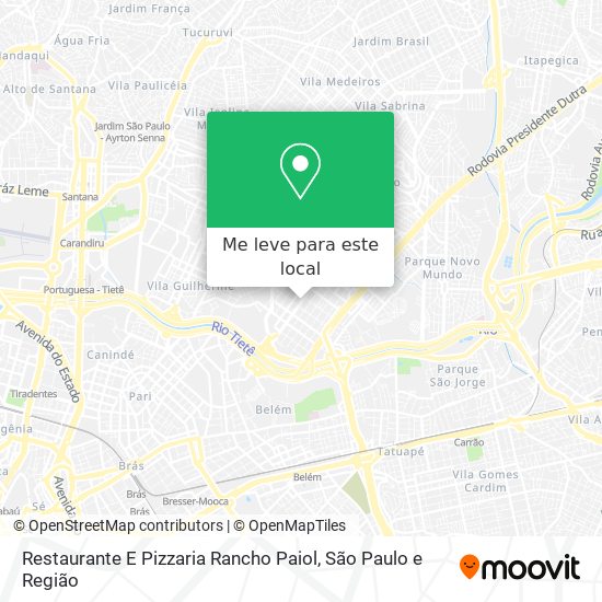 Restaurante E Pizzaria Rancho Paiol mapa