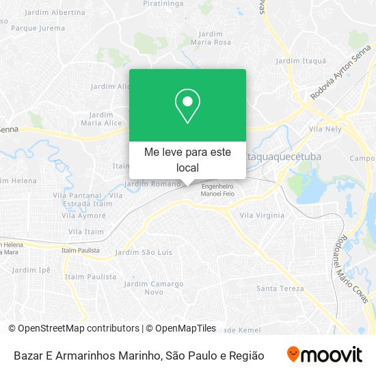 Bazar E Armarinhos Marinho mapa