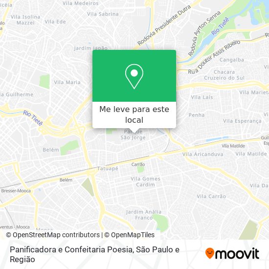 Panificadora e Confeitaria Poesia mapa