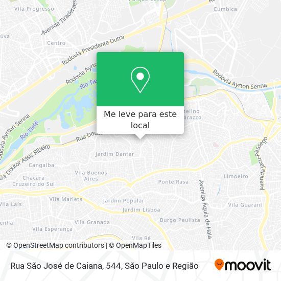 Rua São José de Caiana, 544 mapa