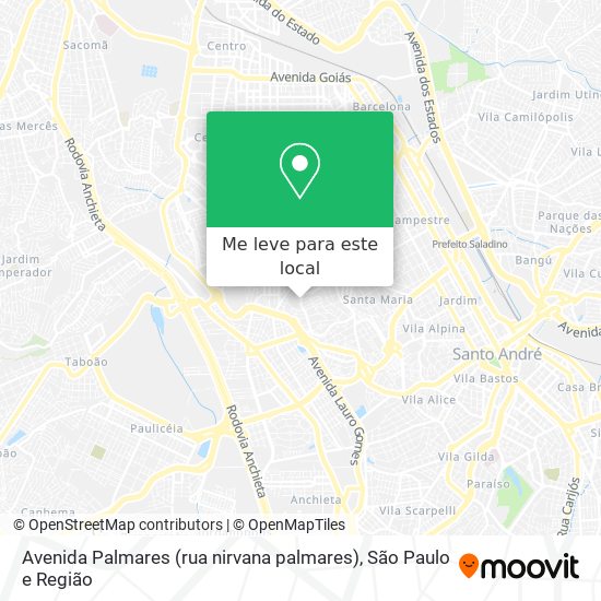 Avenida Palmares (rua nirvana palmares) mapa